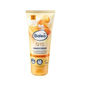 balea crème pour les mains q10 à l'huile d'abricot et spf15, 100 ml