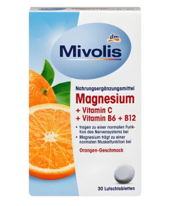 magnésium + vitamine c + vitamine b6 + b12, 30 pastilles, mivolis