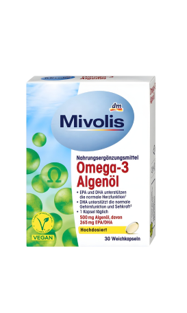 mivolis | omega 3 algae oil, capsules 30 pcs mivolis | omega 3 algae oil, capsules 30 pcs